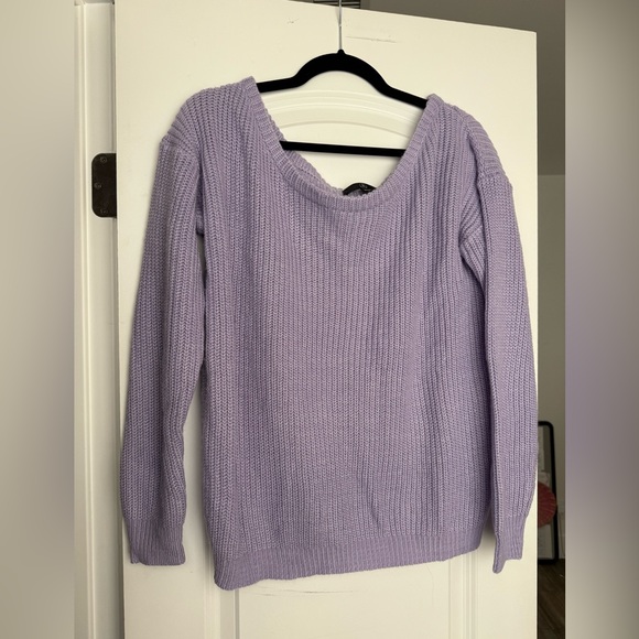 Missguided Lilac Crew Neck Sweater - Picture 3 of 4